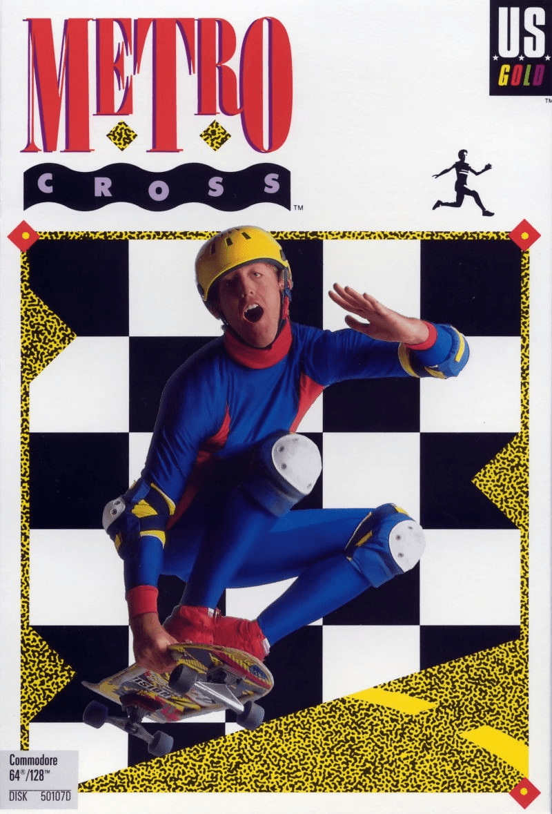 Metro-Cross box art for Commodore 64